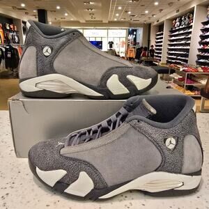 Jordan 14 Retro Flint Grey / Stealth / White Black Toe Last Shot FJ3460 012